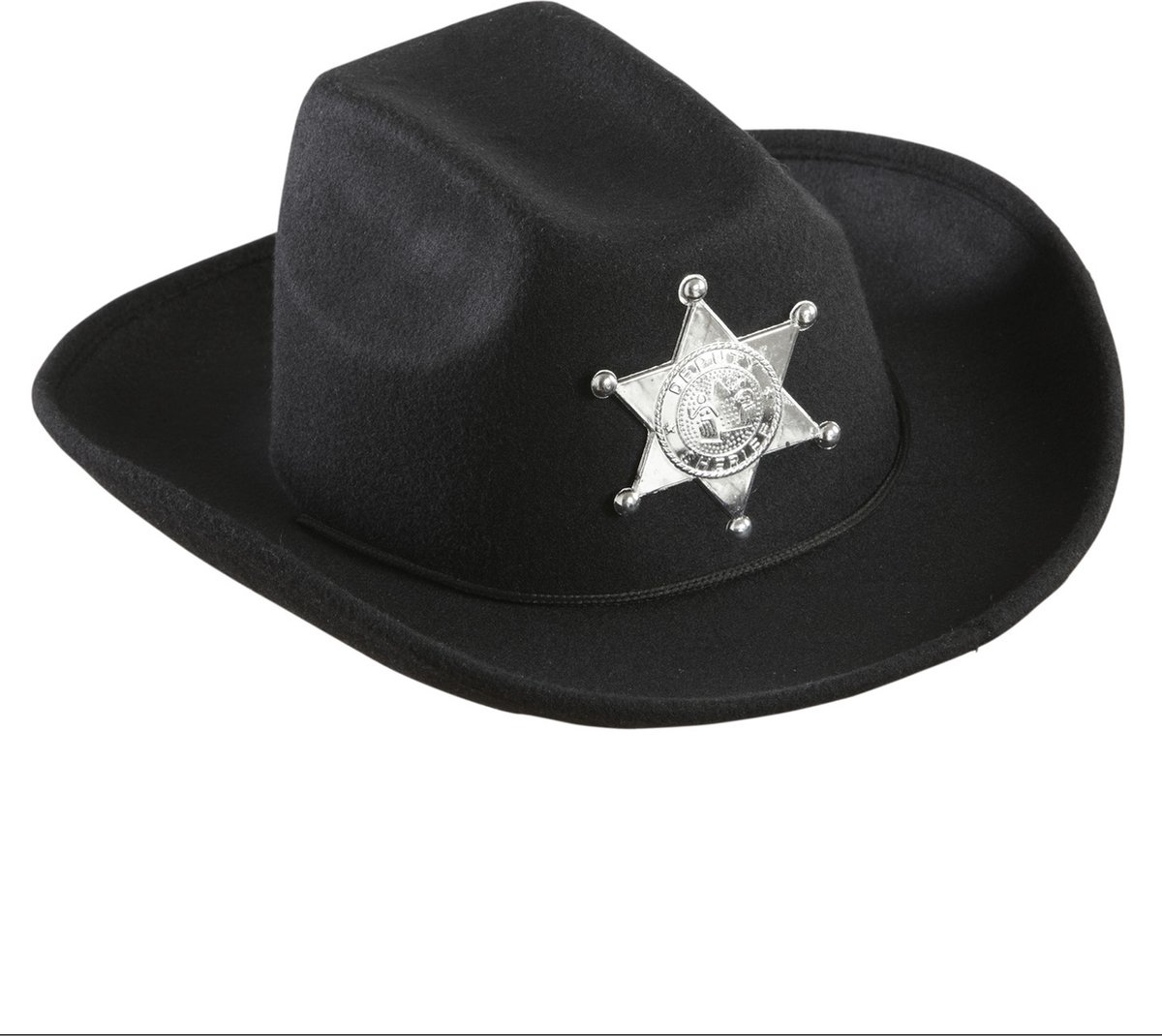 Sheriff Kostuum | Cowboyhoed Zwart Met Sheriff Ster Kind | Carnavalskleding | Verkleedkleding